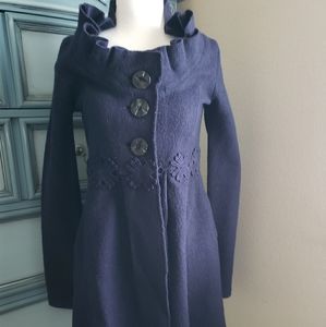 ANTHROPOLOGIE Sweater Dress/Coat Peacoat style